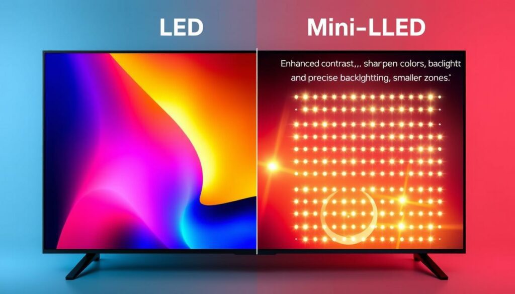 Comparaison LED et Mini-LED