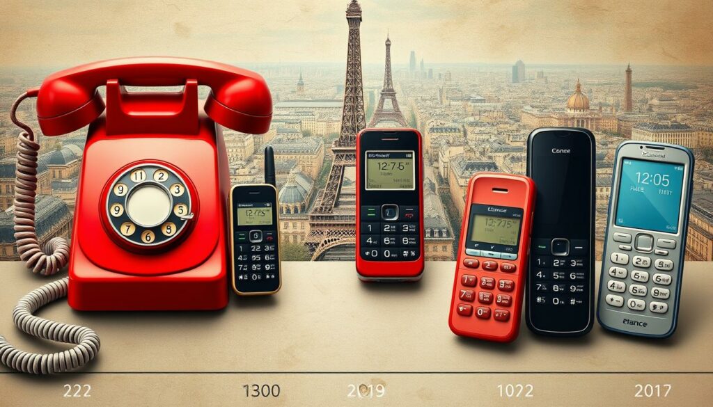 évoluton des téléphones